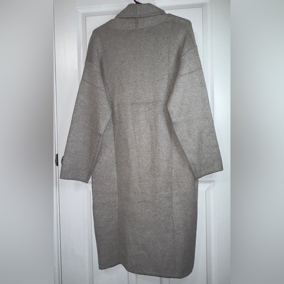 ANRABESS Women’s 2023 Cozy Soft Gray Long Cardigan Sweater - Picture 7 of 11